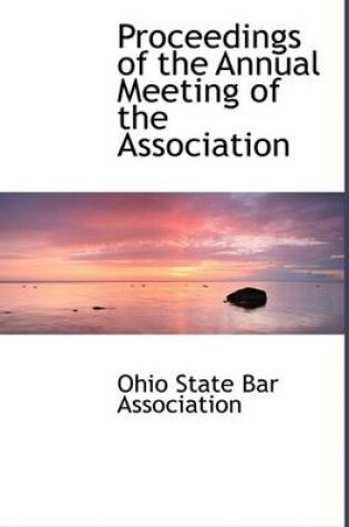 Cover of Proceedings of the Annual Meeting of the Association