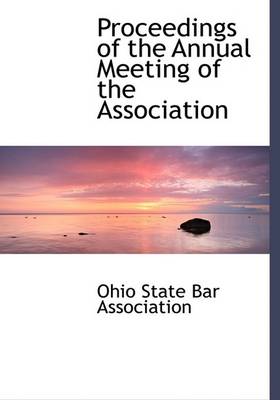 Book cover for Proceedings of the Annual Meeting of the Association