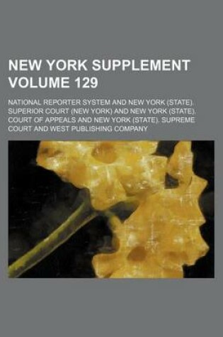 Cover of New York Supplement Volume 129