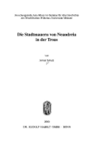 Cover of Die Stadtmauern Von Neandreia in Der Troas