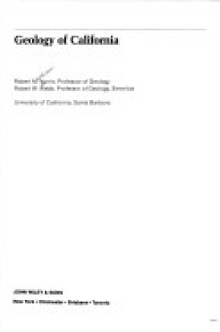 Cover of Geology of California