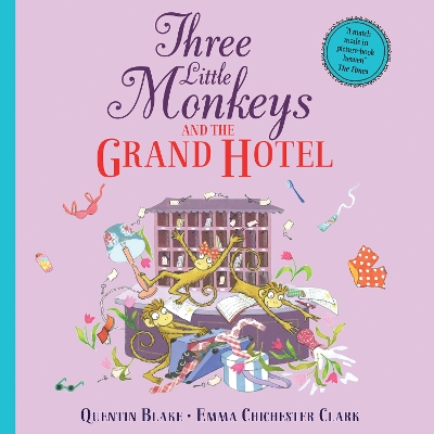 Book cover for Three Little Monkeys and the Grand Hotel