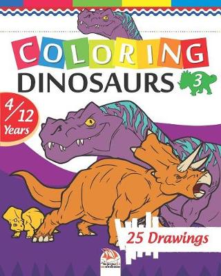 Cover of Coloring Dinosaurs 3