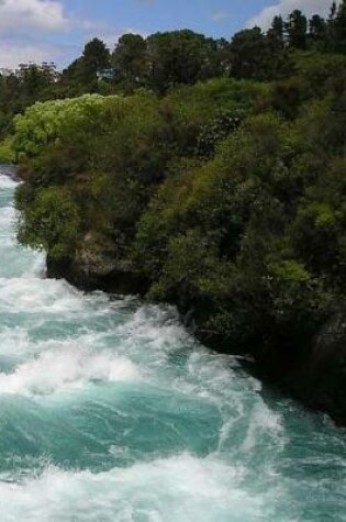 Cover of White Water New Zealand Notebook Large Size 8.5 x 11 Ruled 150 Pages Softcover