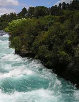 Book cover for White Water New Zealand Notebook Large Size 8.5 x 11 Ruled 150 Pages Softcover