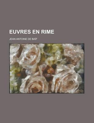 Book cover for Euvres En Rime