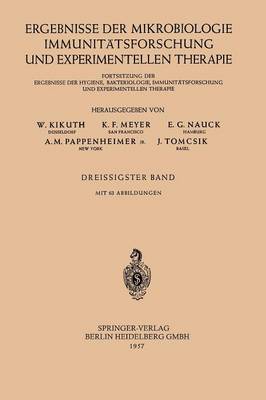 Book cover for Ergebnisse Der Mikrobiologie, Immunitatsforschung Und Experimentellen Therapie