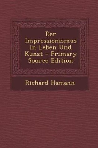 Cover of Der Impressionismus in Leben Und Kunst