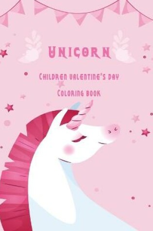 Cover of Unicorn Children valentine's day coloring book