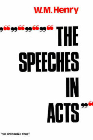 Cover of The Speeches in Acts