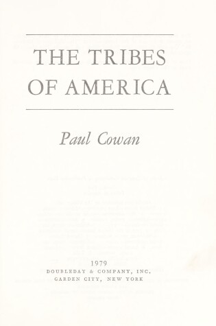 Cover of The Tribes of America