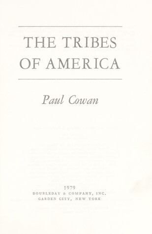 Book cover for The Tribes of America