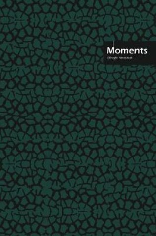 Cover of Moments Lifestyle, Animal Print, Write-in Notebook, Dotted Lines, Wide Ruled, Medium 6 x 9", 288 Pages (Olive Green)