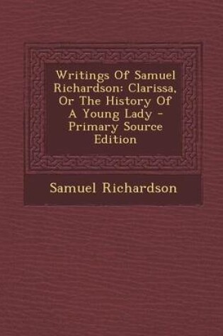 Cover of Writings of Samuel Richardson