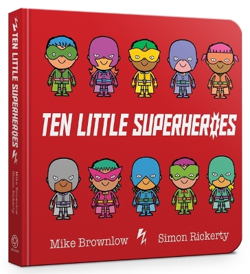 Book cover for Ten Little Superheroes Board Book
