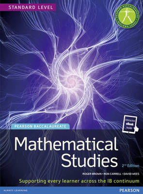 Cover of Pearson Baccalaureate Mathematical Studies 2nd edition print and ebook bundle for the IB Diploma