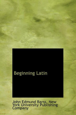 Cover of Beginning Latin