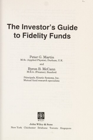 Cover of The Investor's Guide to Fidelity Funds