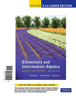 Book cover for Books a la Carte Edition, Elementary and Intermediate Algebra