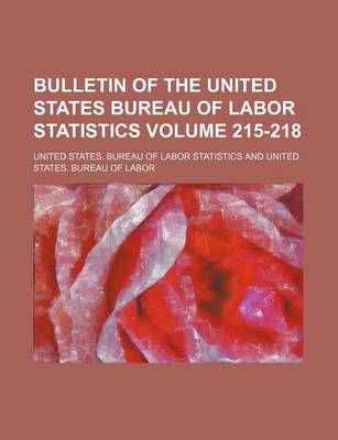 Book cover for Bulletin of the United States Bureau of Labor Statistics Volume 215-218