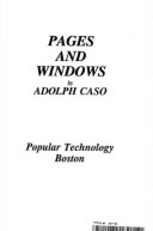 Cover of Pages and Windows