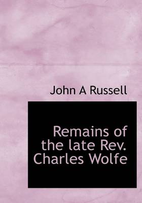 Book cover for Remains of the Late REV. Charles Wolfe