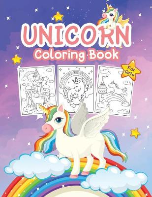 Book cover for Unicorn Coloring Book for Girls