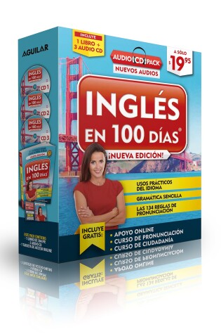 Cover of Inglés en 100 días - Curso de Inglés - Audio Pack (Libro + 3 CD's Audio) / English in 100 Days Audio Pack