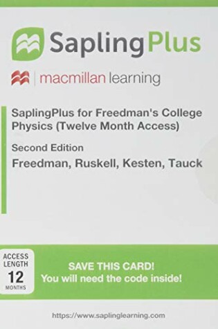 Cover of Saplingplus for College Physics (Multi-Term Access)