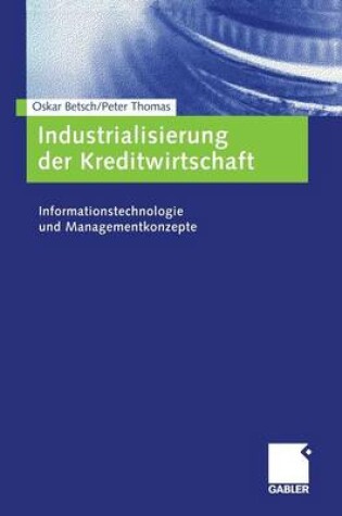 Cover of Industrialisierung der Kreditwirtschaft