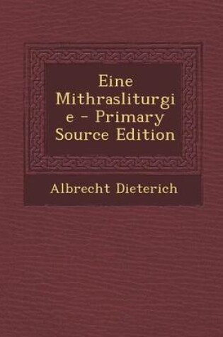 Cover of Eine Mithrasliturgie