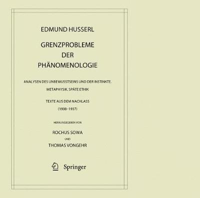 Cover of Grenzprobleme Der Phanomenologie