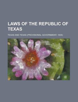Book cover for Laws of the Republic of Texas