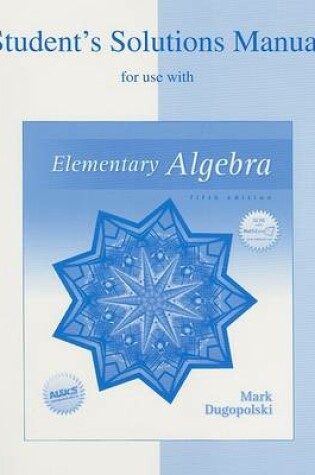 Cover of Elementary Algebra Student's Solutions Manual