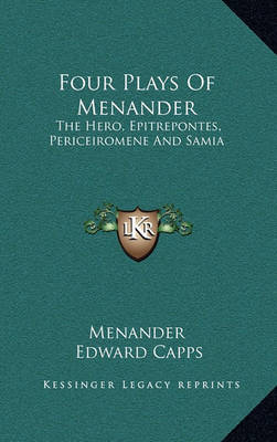 Cover of Four Plays of Menander