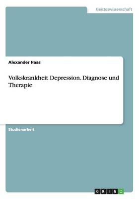 Book cover for Volkskrankheit Depression. Diagnose und Therapie