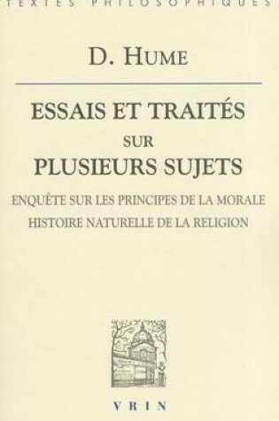 Cover of David Hume: Essais Et Traites Sur Plusieurs Sujets IV