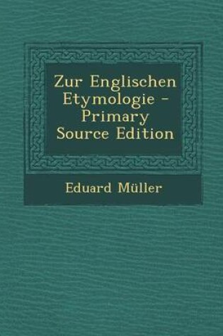 Cover of Zur Englischen Etymologie