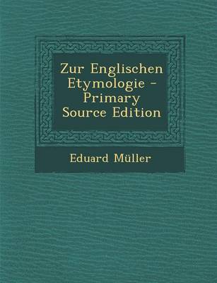 Book cover for Zur Englischen Etymologie