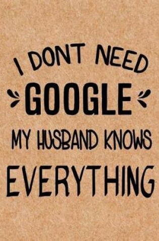 Cover of I Don't Need Google My Husband Know Everything