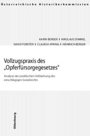 Cover of Vollzugspraxis Des "Opferfursorgegesetzes"