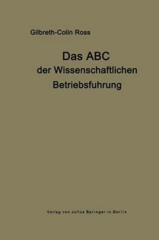 Cover of Das ABC der wissenschaftlichen Betriebsführung