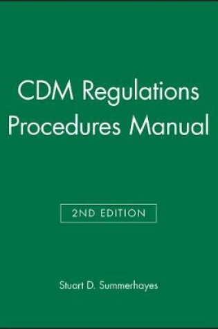 Cover of CDM Regulations Procedures Manual 2e