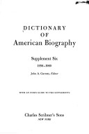 Book cover for Dictionary of American Biography/Supplement Six