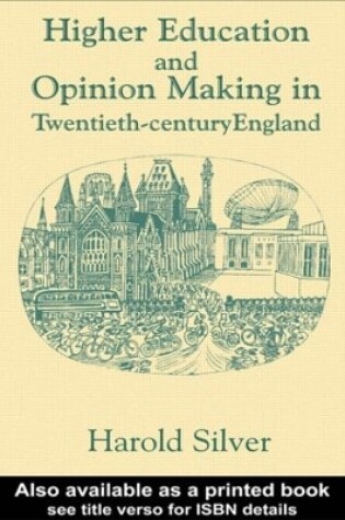 Cover of Higher Education and Policy-making in Twentieth-century England
