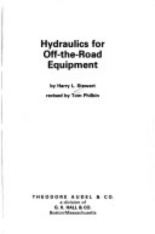 Cover of Hydraulics for Off-The-Road Equipment