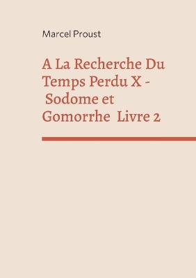 Book cover for A La Recherche Du Temps Perdu X