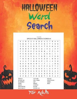 Book cover for Halloween Word Search For Adults