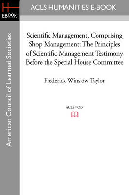 Book cover for Scientific Management, Comprising Shop Management