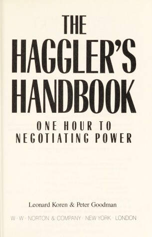Book cover for The Haggler's Handbook